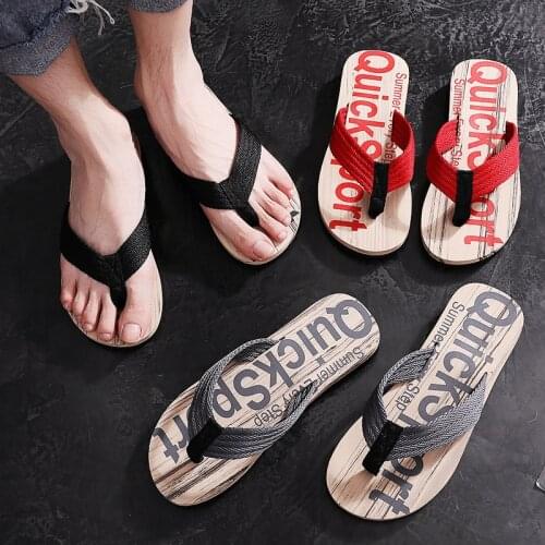 2021 New Arrival Flat Slipper Male Tide Cool Korean Slippers Fashion Outdoor Individuality Anti-slip Man Flip-flops Beach Shoe