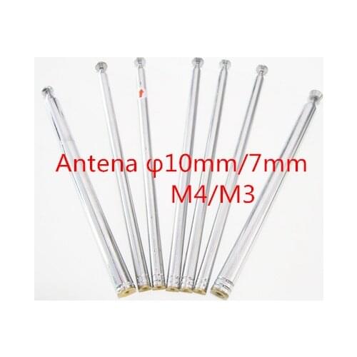 New arrival Antenas Transmitter Metal Rod Diameter 10mm M4 7mm M3 For R/C Toys Racing Car Helicopter Model Spare Parts Airplane