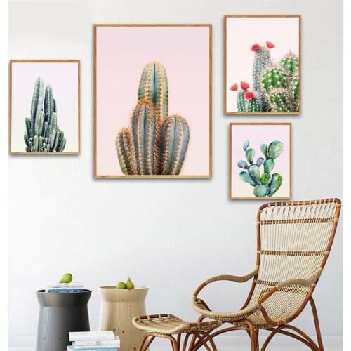 Watercolor Plant Cactus Posters and Prints Wall Art Green Style Nordic Canvas Painting Decorative Picture Modern Home Decor
