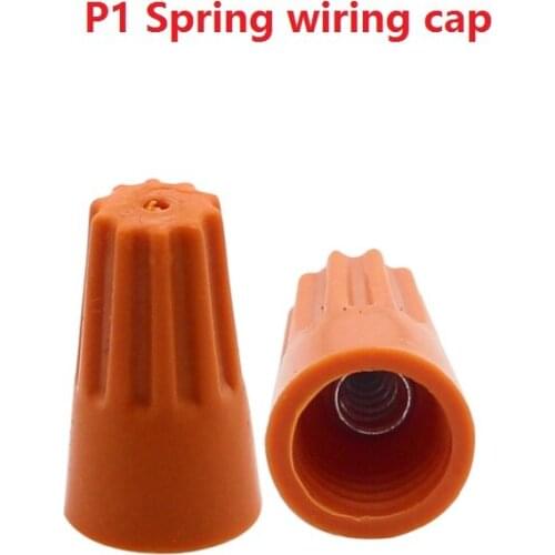 200pcs/lot UL CSA P1 spring wiring connector Splice Wire Twist Nut Connector Terminals Cap Spring Insert Assortment Color Orange