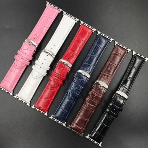 6 Colors Genuine Leather Watchband for Apple Watch Band Series 5/3/2/1Bracelet Strap 38/40mm 42/44mm Strap For iwatch