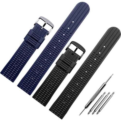 20mm 22mm High Quality Silicone Watchband Strap Sport Diving Rubber Men Women Wrist Band Bracelet Accessories for Seiko Watch