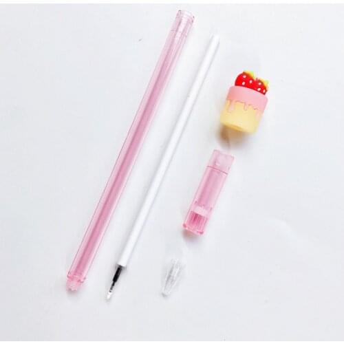 24 Pcs Cute Creative Simulation Dessert Fruit Cake Gel Pen Student Writing Office Stationery Signature Pen Wholesale