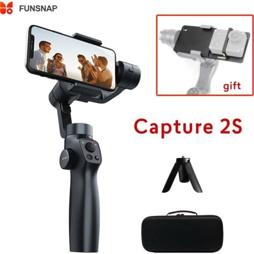 Funsnap Capture 2S Stabilizer Selfie Stick for iPhone Android Smartphone 3-Axis Handheld Gimbal For Vlog Live Travel Video