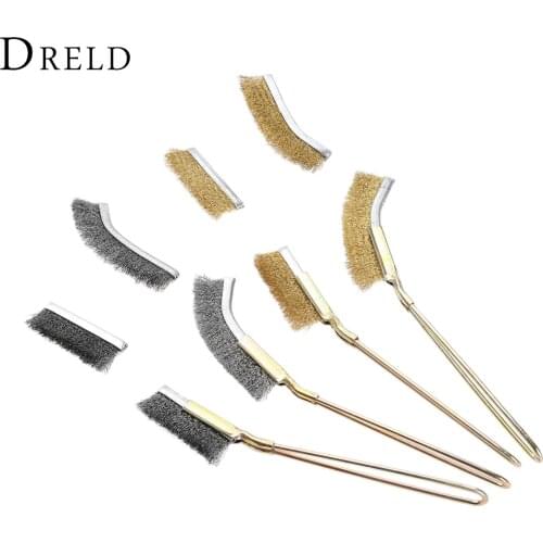 DRELD Steel Copper Wire Brush Cup Polishing Brush Wheel Dremel Accessories Rotary Cleaning Brushes for Metal Polish
