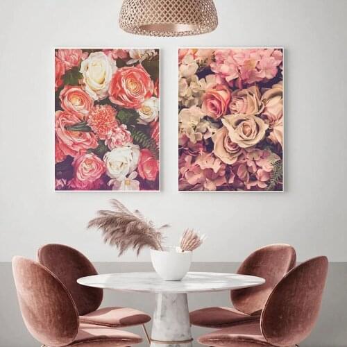 Nordic Poster Garden Flowers Rose Canvas Painting Photography Wall Art Pictures For Living Room Natural Modern Decorative Prints