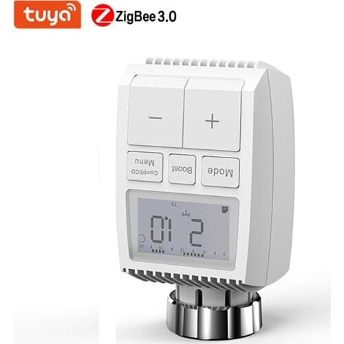 Tuya ZigBee 3.0 Smart Radiator Valve Smart Valve Actuator Programmable Thermostat Heater Temperature Controller Voice Control