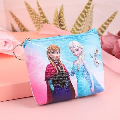 Disney Frozen 2 Elsa Anna Cartoon Princess Messenger Cute Bag Toys Christmas New Year Gift for Children Coin Purse PU Zipper