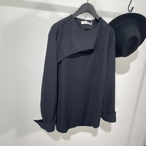 Owen Seak Men Cotton Sweatshirts Pullover Gothic Style Mens Clothing Spring Autumn Women Solid Black Bottoming Shirt