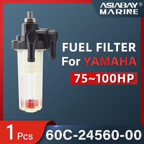 Fuel Filter For Yamaha Outboard Motor 4Strokes 75HP 80HP 90HP 100HP 8mm 5/16" Engine Gas Filter Parts 60C-24560-00 /60C-24560-10