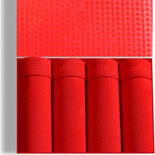 Comfortable Shorts Boxers Male Panties Cotton Luck Red Mens Underwear Boxers Breathable Man Solid Underpants Fashion 4Pcs/lot