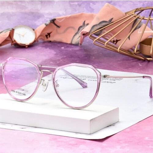 Ultralight Round Glasses Frame TR90 Men/Women Designer Myopia Optical Eyeglasses Frame 609 Prescription glasses 51-17-145