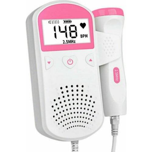 Ultrasound Home Pregnant Woman Monitor Babys Fetal Movement Fetal Heart Rate Sound Doppler Fetal Heart Rate Monitor Battery