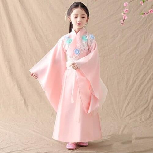 Chinese Hanfu Girl Children Cosplay Costumes Little Girl Dress Princess Tang Suit Kids Girl Hanfu Chinese Traditional Dres A4290