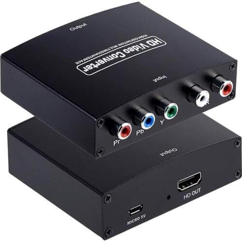 Ypbpr Component To Hdmi-compatible Video Converter 1080P Adapter R/L Audio for Wii PS4 Xbox for DVD TV Box camcorder To Monitor