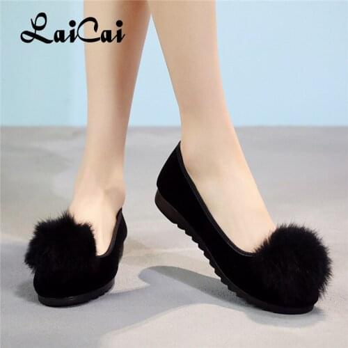 Womens Vulcanize Shoes Single Old Beijing Cloth Shoe Black Work Flat New Fashion Non-Slip Comfortable Hotel Soft Sole Mom Shoes