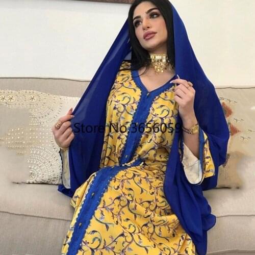 Women No Hijab Abaya Turkey Djellaba Femme Muslim Fashion Kimono Dress African Print Boubou Plus Size Long Dresses Baju Wanit