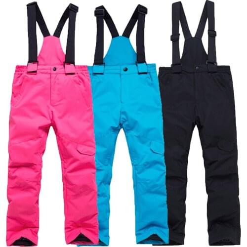 Winter Skiing Pants Waterproof Windproof Snow Hiking Trousers Thicken Warm Winter Pants Cold Insulated Pants for Kids Boys Girls