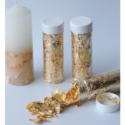 Candle Gold Foil for Candle Molds Silicone Mold Aromatherapy Soap Mould Using for Candle Making Decoration