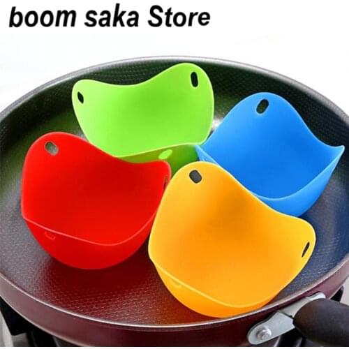 1pc/4Pcs Silicone Egg Poacher Poaching Pods Pan Mould Eggs Plate Tray Healthy Egg Pancake Cookware Bakeware Boiler Cooking Tool