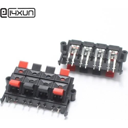 1pcs 8 Pin WP External Banana jack Speaker Amplifier Wire Clip Audio Socket WP8-15 8Pole LED Spring Terminal Switch
