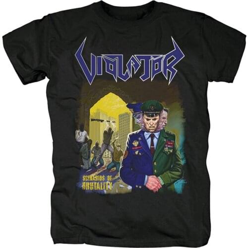 13 kinds Harajuku Brazil Violator Rock 3D Skull demon Brand Shirt fitness Hardrock heavy Metal 100%Cotton skateboard camiseta