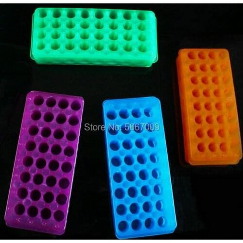 2pcs Lab 32holes Plastic 0.5ml / 1.5ml / 2ml Double Side Reversible Different Holes Pipe Holder Centrifuge Tube Rack