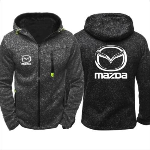 2021 Men Mazda Car RX-7 RX7 RX8 RX-8 MX5 MX-5 Logo Print Casual Harajuku Long Sleeve Hooded Sweatshirts Mens zipper Jacket