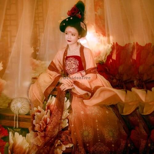 2021 woman chinese traditional dance costumes elegant fairy performance hanfu traditional chinese style fairy princess dress