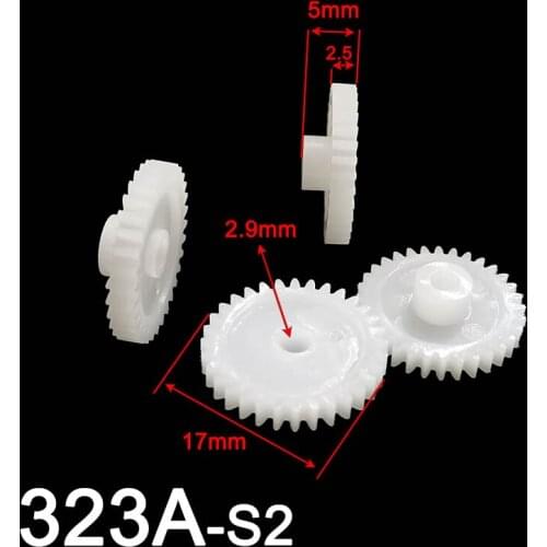 32 Teeth 17mm Diameter pinion hole= 2mm/ 2.5mm/ 3mm/ 3.5mm Shaft tight/ Loose Pom Plastic Gear 322A 322.5A 323A 323.5B 0.5M