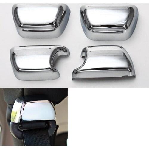 4Pcs ABS Car Seat Safety Belt Buckle Cover Trim Cap For Jeep Wrangler 2008-2016 Car Styling