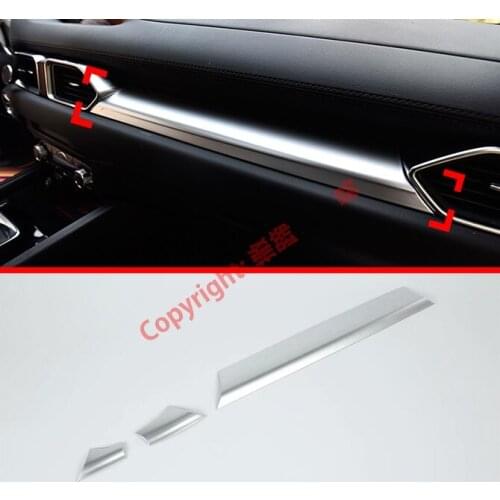 ABS Pearl Chrome Interior Center Control Around Trim For Mazda CX-5 2017 2018 2019