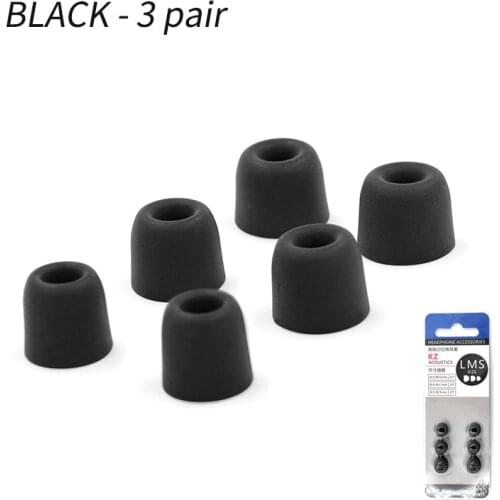 Ready KZ 3Pair(6pcs) New Upgrade Original Noise Isolating Comfortable Memory Foam Ear Tips Ear Pads E10 ZSX C12 T1 S1 ZSX