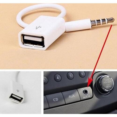 35mm Audio Plug to USB 20 Male Charge Cable Adapter For Car MP3 Cord iPod Accessories O9A7 T4O3