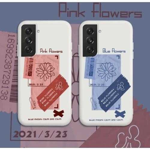 Literary Daisy Phone Case For Samsung Galaxy S21 S20 FE S10 Note 20 10 Ultra Plus A72 A52 A42 A32 A12 A02S 4G 5G Silicone Cover
