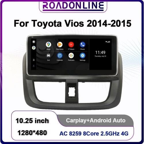 COHO For Toyota Vios 2014-2015 Android 10.0 Octa Core 4+64G Car Multimedia Player Stereo Receiver Radio