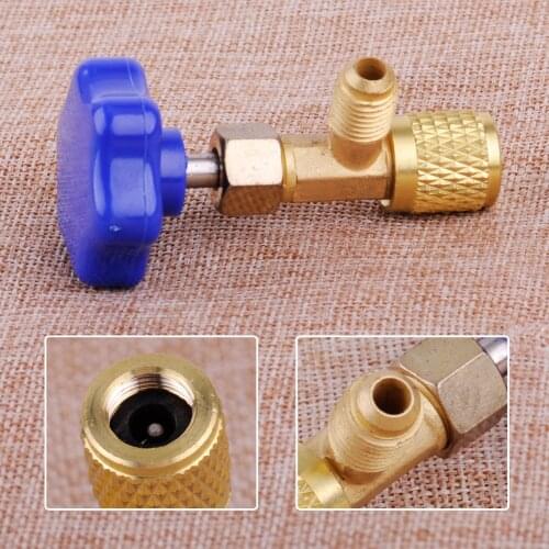 DWCX Durable Car Brass Plastic 1/4 SAE Dispensing Valve Refrigerant Can Tap Bottle Opener Fit For R22 R134a R410A Gas