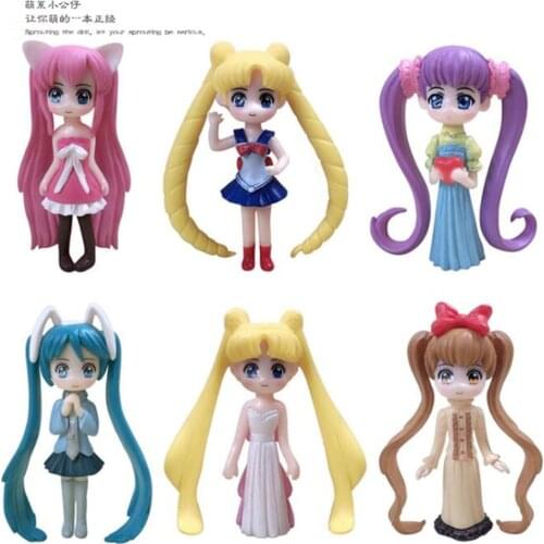 Fairy Anime Girl Garden Figurines Miniature Resin Cartoon Crafts Ornament Ornament Gnomes Moss Terrariums Home Cake Decorations