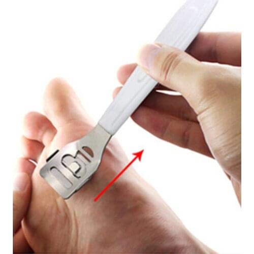 Professional Detachable Pedicure Foot Care Tool Stainless Steel Cuticle Remover Dead Skin Removal Callus Tool Hard Feet Scraper