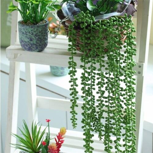 1Pc Artificial Plant Lover Tears Fake Plant Green Wall Hanging Christmas Garden Home Decoration Wedding Party Decor Accessories