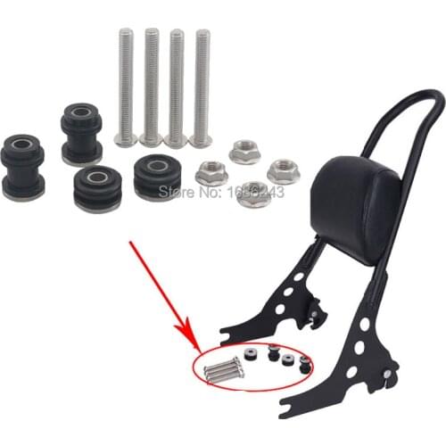 Motorcycle Bike Backrest Sissy Bar Screws Docking Hardware Kit Fits For 2004-later Harley Sportster XL 883 1200 Iron