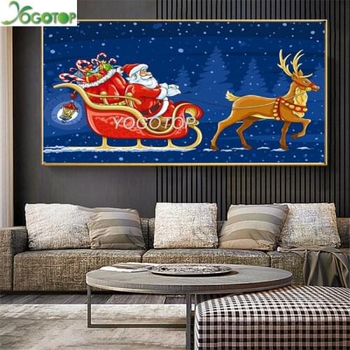 Santa Claus elk DIY Diamond Painting Kits Full Drill mosaic 5D Diamond Embroidery Rhinestone Christmas Decorations Deer YY4469