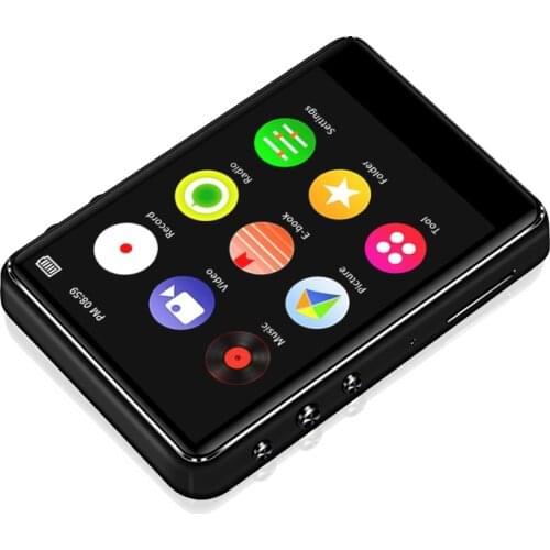 New Arrivals Bluetooth 5.0 metal MP3 player full touch screen built-in speaker 16G with e-book FM radio recording video playback