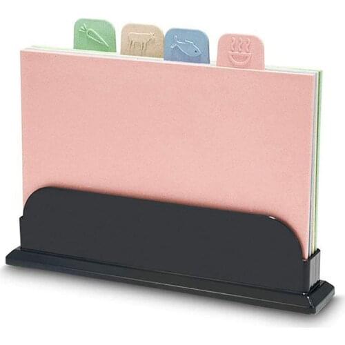 Schnesland Bamboo Fibre Cutting Board Sets with 4pcs Plastic Mats Kitchen Tools