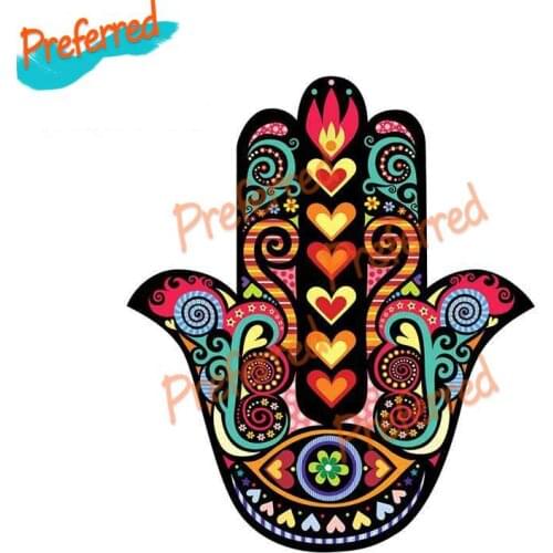 10cm for Hamsa Hand Car Stickers Motocross Racing Laptop Helmet Trunk Wall Vinyl Decal Die cutting