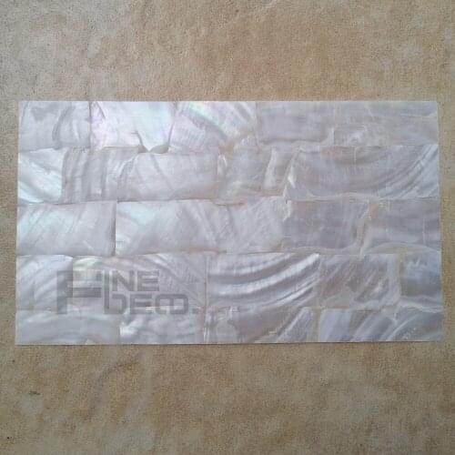 Natural white color freshwater shell veneer for furniture decoration or wood inlay (20 sheets)