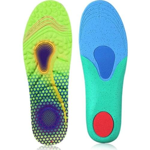 E7CF Men Women Sport Running Insoles Massaging Shock Absorption Anti Fatigue Arch Support Breathable Orthopedic Thick Shoes Pads
