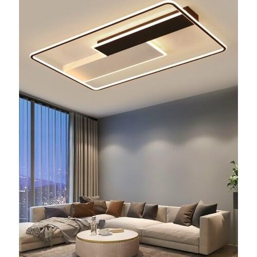 Living room ceiling lamp 2021 new atmosphere modern minimalist chandelier dining room Bedroom lamp Interior lampThree-color lamp