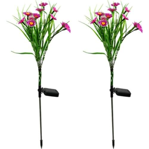 Outdoor Solar Garden Light Led Chrysanthemum Lamp Outdoor Villa Courtyard Garden Lamp Solar Simulation Flower Lantern Lawn Lamp