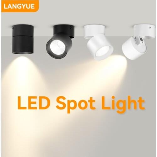 Led Downlight Foldable LED Spotlight 220V 5/10/15/25W Ceiling Spot Lights Surface Mounted Lamp Bedroom Kitchen Indoor Lighting